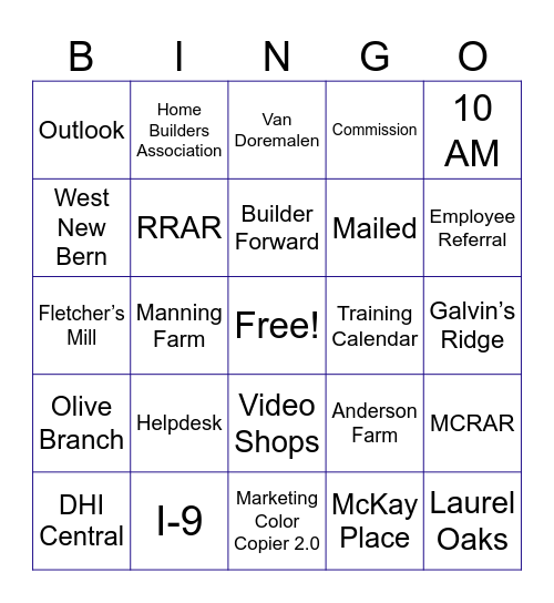 ONBOARDING DAY! Bingo Card