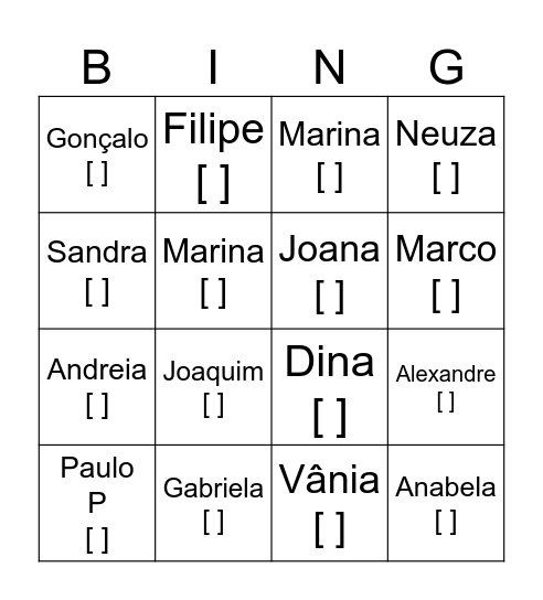 BINGO Card