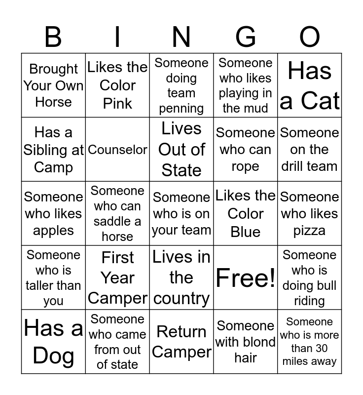 RBC BINGO Card