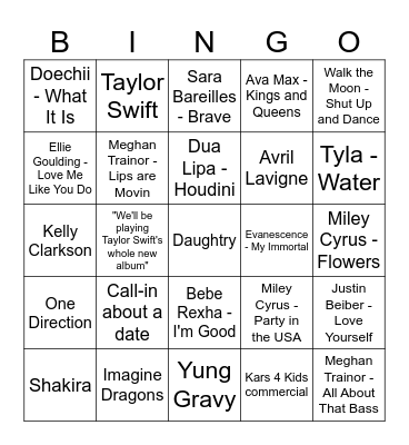 4/18/24 Bingo Card