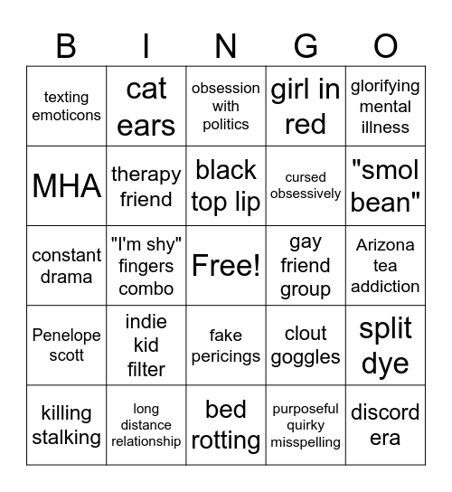 2020 Bingo Card