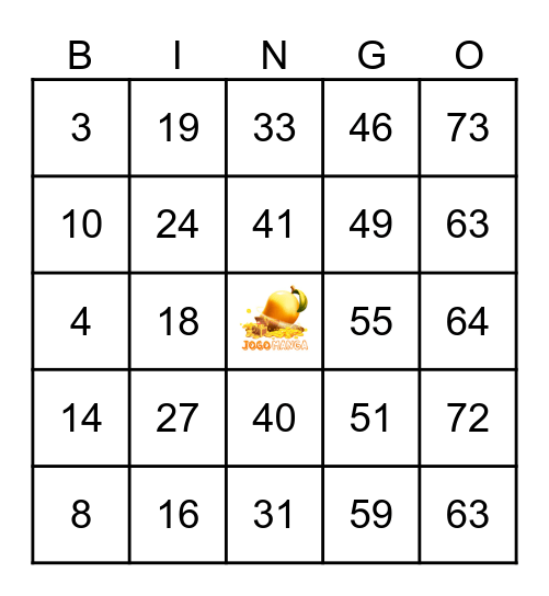 █▓▒▒░░░Jogomanga░░░▒▒▓█ Bingo Card