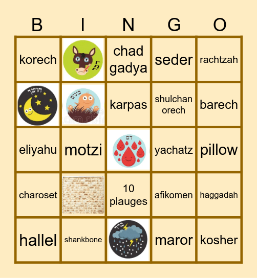PESACH BINGO Card