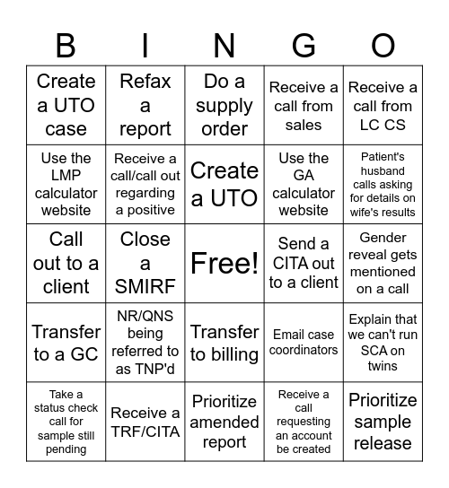 CS Bingo Card