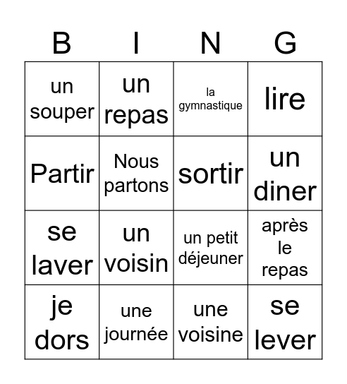 FRANS BINGO Card