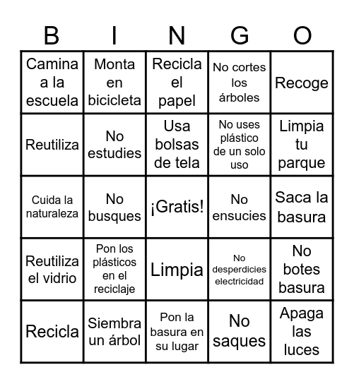 Mandatos informales: afirmativos y negativos Bingo Card