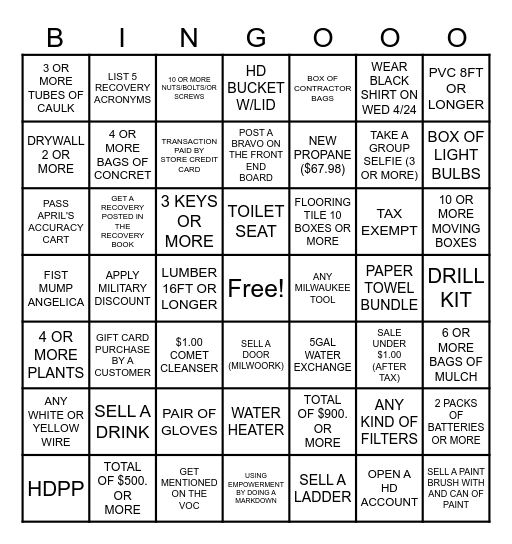 BINGO BONANZA Bingo Card