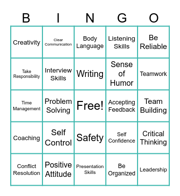 Workplace BINGO Card