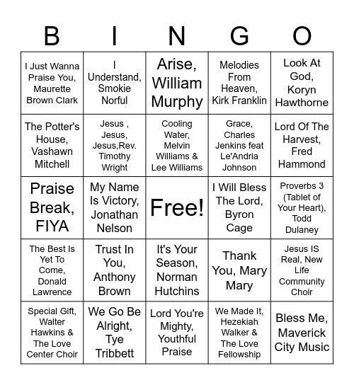 Game Night With Pastor Lake Bingo Card