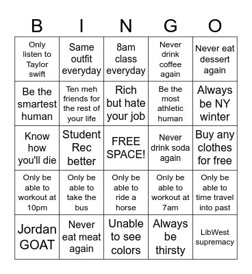 Bingo x This or That Bingo Card