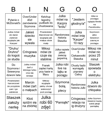 Bingo Zoo Bingo Card