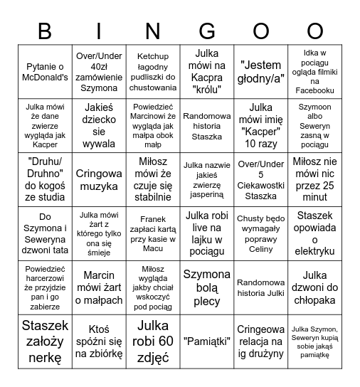 Bingo Zoo Bingo Card