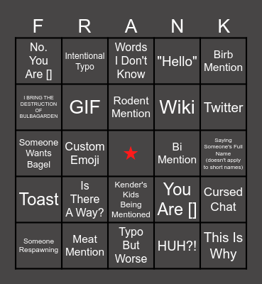 Bulbagarden General Bingo Card