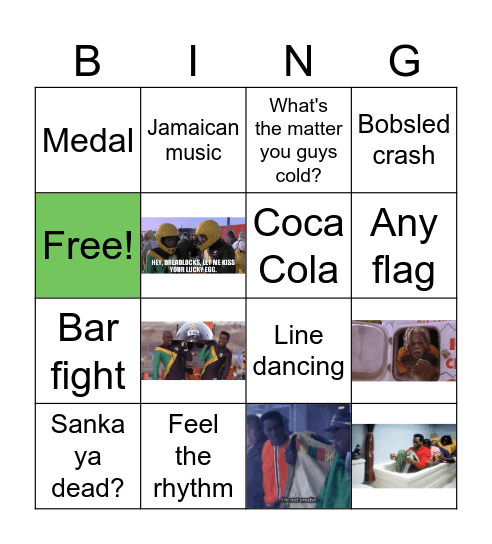 COOL RUNNINGS 2.0 Bingo Card