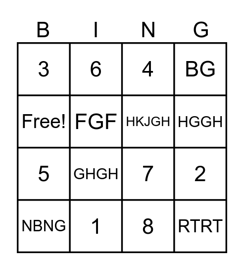 ZURBARANGO BINGO MUSIKATUA Bingo Card