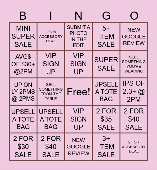 ALLY VIC 2 Bingo Card