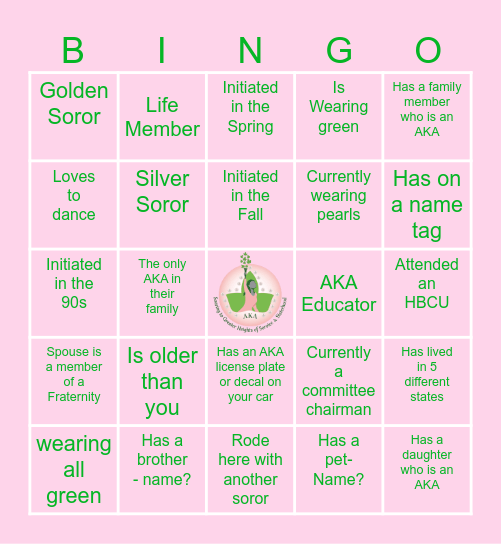 The Prettiest Hour Bingo Card