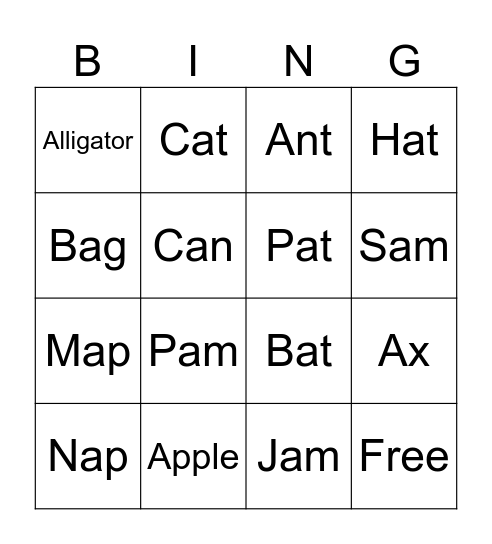 A Bingo Card