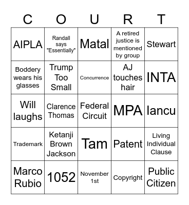 Vidal v. Elster Bingo Card