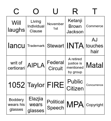 Vidal v. Elster Bingo Card