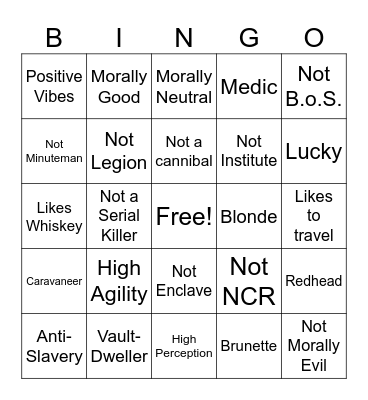 Austin Bingo Card