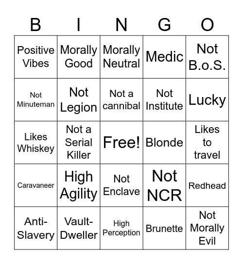 Austin Bingo Card