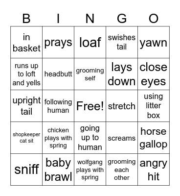 baby bingo Card