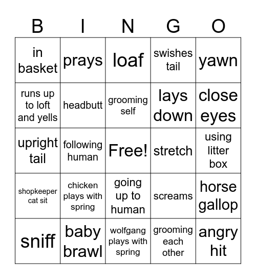 baby bingo Card