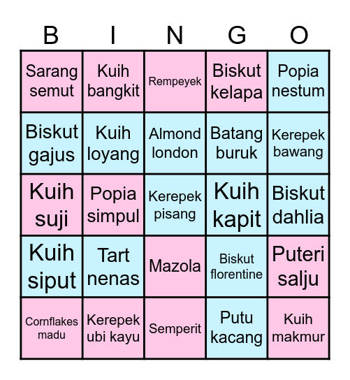 KUIH RAYA BINGO! Bingo Card