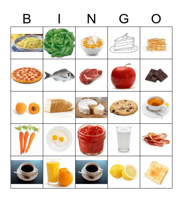 Cooking Bingo Card