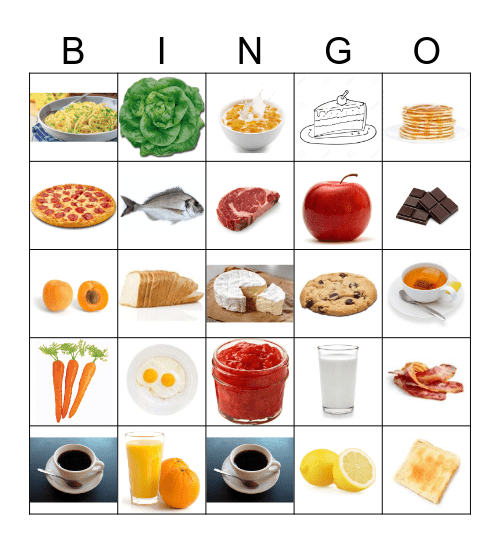 Cooking Bingo Card