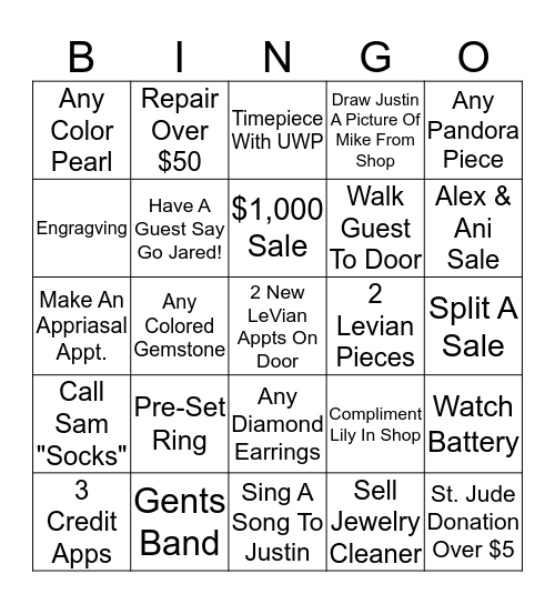 2542 Bingo Fun LeVian Week Blackout Bingo Card