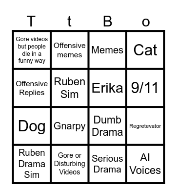 Twitter Bingo Card