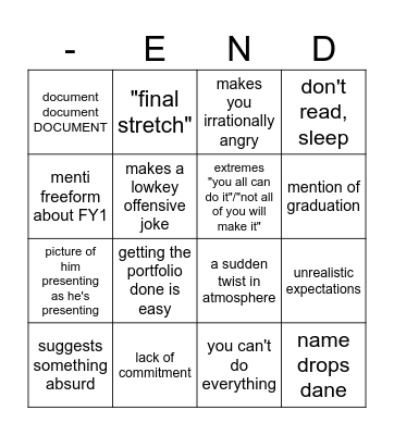 FINAL BOSS bingo man Bingo Card