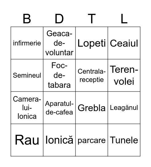 Bradatel Bingo Card
