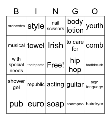 Unit 5 - Pt. 1 Bingo Card
