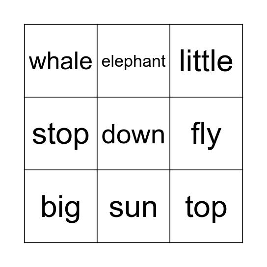 Bingo Time! Bingo Card