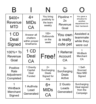 AM BINGO - MAY 2024 Bingo Card