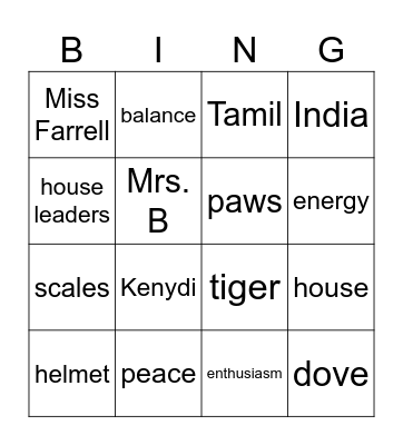 ONRAKA Bingo Card