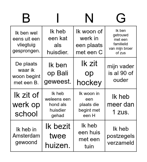 Keizersbingo! Bingo Card