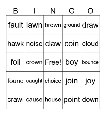 Lesson 97 Bingo Card