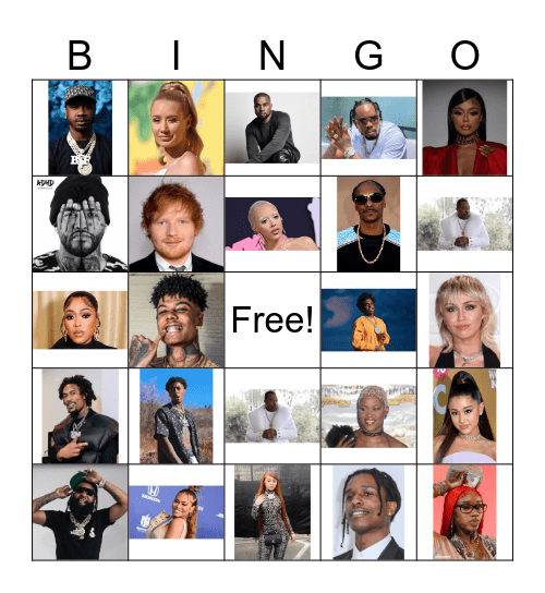 Music Bingo Card