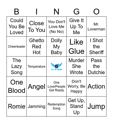 Reggae Bingo Card