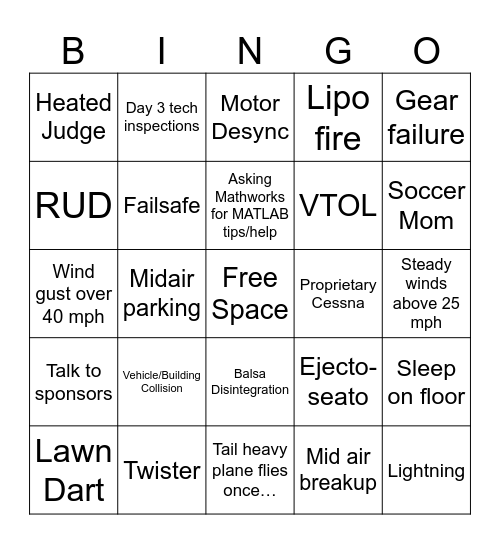 3rd Annual DBF Bingo 2024 Bingo Card