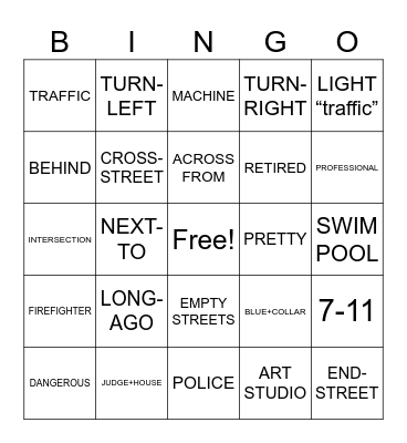 Describing Neighborhood (SN 9) Bingo Card