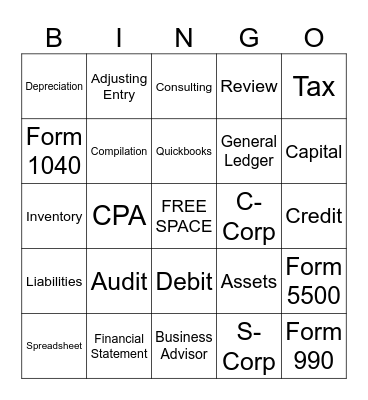 Accounting Bingo Card