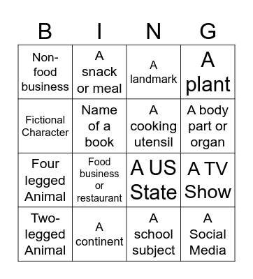Nava Bingo Card