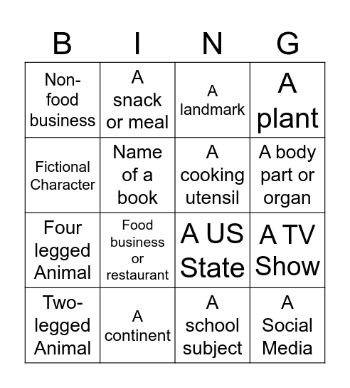 Nava Bingo Card