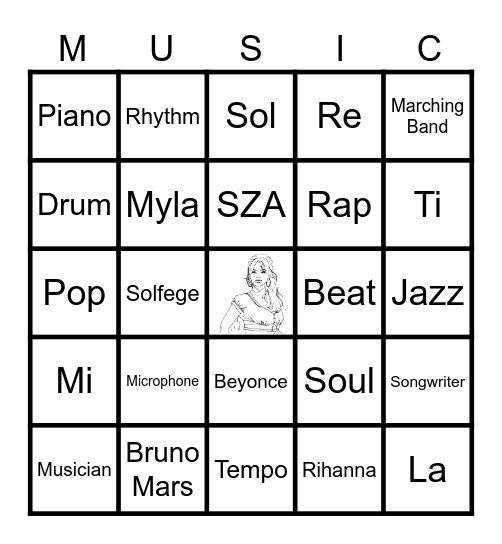 Music with Myla Bingo Card