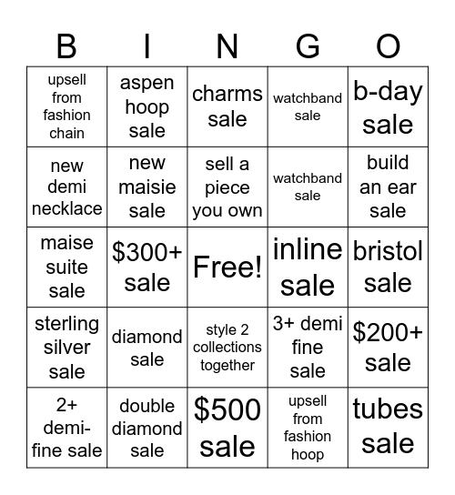 DF/FJ Bingo Card